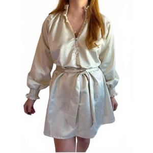 NEW FRNCH galley mini dress in beige